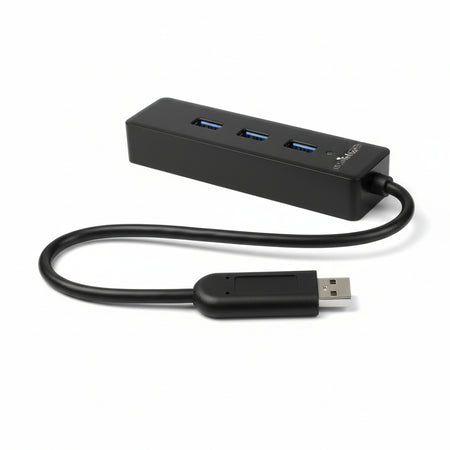 Startech.com hub portatile usb 3.0 superspeed a 4 porte - perno e concentratore per notebook o ultrabook usb 3.0 con cavo integrato - ST4300PBU3