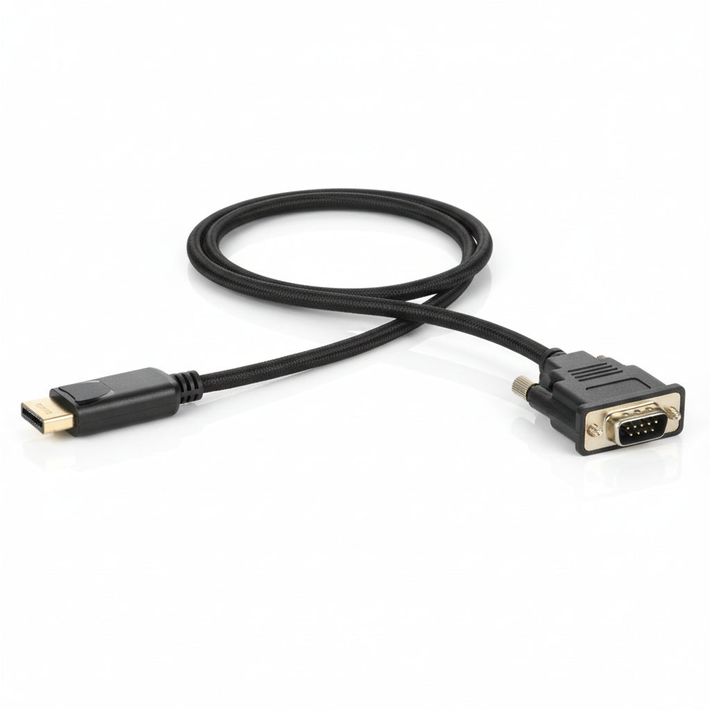 Cavo Mini DisplayPort A VGA 1.8 Metri M/M - Adattatore Per PC, Mac, Surface Pro - Risoluzione Full HD 1080p - 2