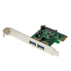 Startech.com adattatore scheda superspeed usb 3.0 con 2 porte pci express (pcie) con uasp - alimentazione sata - PEXUSB3S24