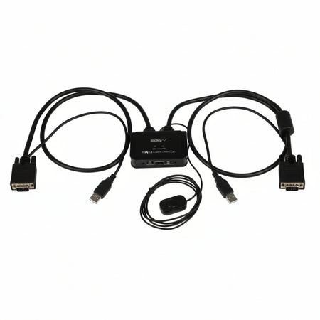 Startech.com switch commutatore kvm usb vga a 2 porte - alimentato via usb con pulsante di commutazione a distanza - SV211USB
