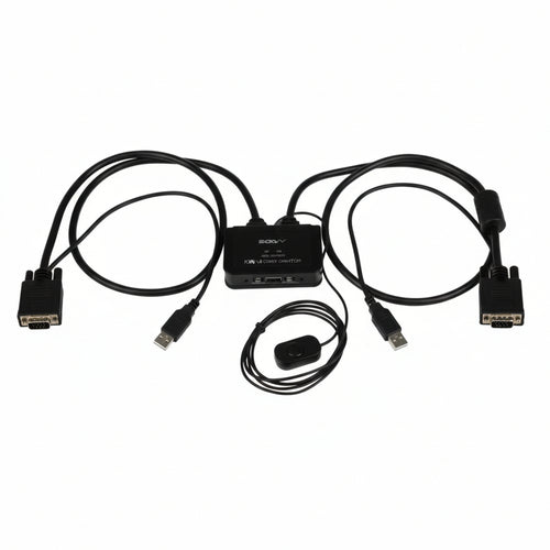 Startech.com switch commutatore kvm usb vga a 2 porte - alimentato via usb con pulsante di commutazione a distanza - SV211USB