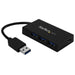 Startech.com hub usb 3.0 a 4 porte - hub usb type-a con 1x usb-c e 3x usb-a porte (superspeed 5gbps) - alimentato da bus usb - adattatore/hub usb 3.1 gen 1 - hub usb portatile per notebook - HB30A3A1CFB