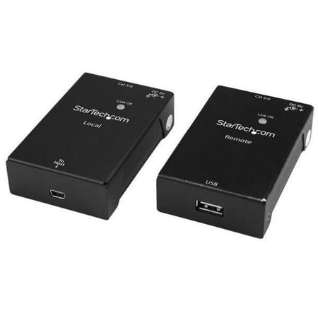 Startech.com extender usb 2.0 su cavo cat5e/cat6 (rj45) - fino a 50m - kit adattatore per estensore porta usb ad alta velocità - alimentato - prolunga cavo usb via ethernet - 480mbps - metallo - USB2001EXTV