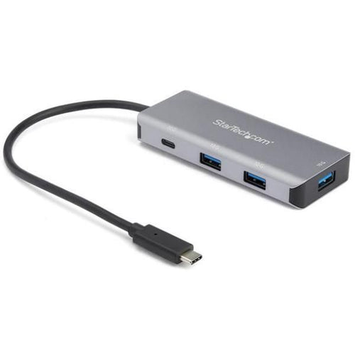 Startech.com hub usb c a 4 porte con 3x usb a e 1x usb c - hub usb superspeed 10gbps usb type-c 3.1/3.2 gen 2 - alimentato tramite usb - adattatore compatto da usb tipo c a usb hub per portatili/pc - alluminio - HB31C3A1CB