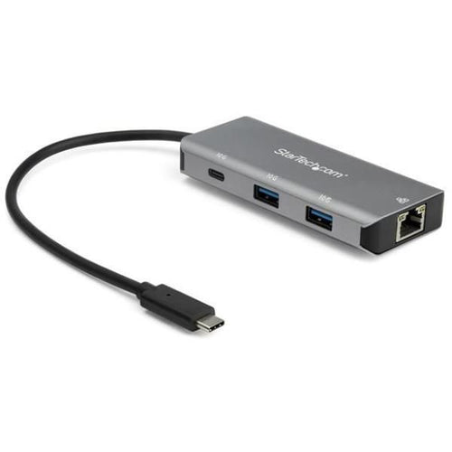 Startech.com hub usb-c a 3 porte con gigabit ethernet rj45 gbe - 2x usb-a, 1x usb-type c - adattatore superspeed 10gbps usb 3.2 gen 2 tipo c - alimentato tramite usb - alluminio - funziona w/tb3 - HB31C2A1CGB