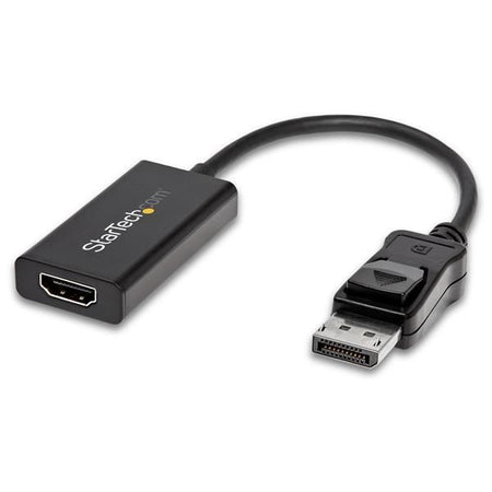 Startech.com adattatore displayport a hdmi 4k 60hz - convertitore video attivo da dp 1.4 a hdmi 2.0 - dongle/cavo adattatore per monitor/tv/display hdmi - connettore dp a scatto - DP2HD4K60H