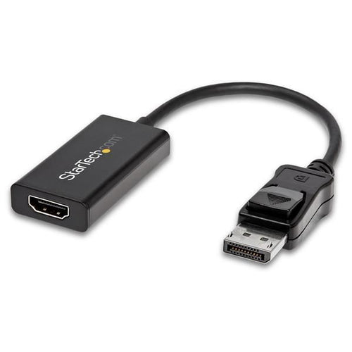 Startech.com adattatore displayport a hdmi 4k 60hz - convertitore video attivo da dp 1.4 a hdmi 2.0 - dongle/cavo adattatore per monitor/tv/display hdmi - connettore dp a scatto - DP2HD4K60H
