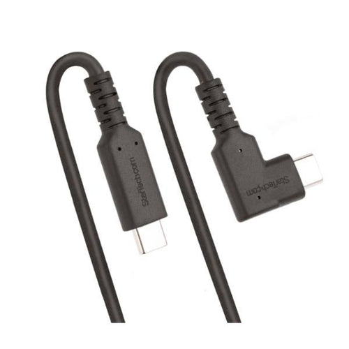 Startech.com cavo usb-c angolare robusto da 2 m, usb 3.2 gen 1 (5 gbps), cavo di trasferimento dati usb type-c ad angolo retto, dp alt mode 4k 60hz, 100w power delivery - cavo usb tipo c a 90 gradi - RUSB315CC2MBR