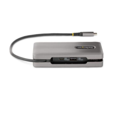 Startech.com adattatore multiporta usb-c - docking station usb type c con hdmi/dp 4k60hz - hub usb a 3 porte (1x ricarica) - pd 100w - gbe - convertitore\mini dock usb-c hdmi/dp - cavo integrato avvolgente 30cm - DKT31CDHPD3