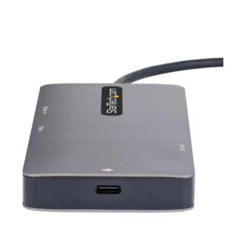 Startech.com adattatore usb c multiporta, doppio hdmi 4k 60hz, hub usb a 5gbps a 2 porte, 100w power delivery pass-through, gbe, sd/microsd, cavo da 30cm, dock da viaggio, docking station usb-c per laptop - 120B-USBC-MULTIPORT