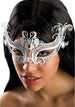 00731-1 Maschera Bianca Metallo Salute e cura della persona/Erotismo e contraccezione/Abbigliamento erotico/Donna/Costumi e travestimenti Kondorama - Martinsicuro, Commerciovirtuoso.it