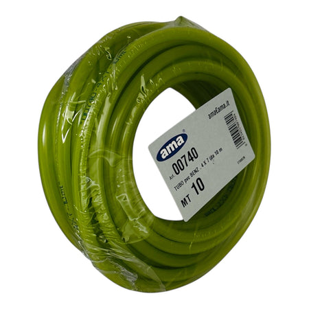 Tubo per Benzina d.4x7 in Gomma Verde Trasparente mt.10 Ama