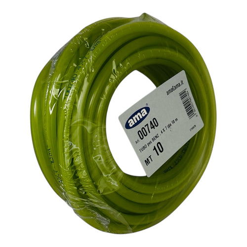 Tubo per Benzina d.4x7 in Gomma Verde Trasparente mt.10 Ama