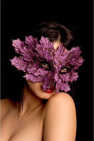 00754 Maschera Foglie Bordeaux Mezzo Viso Per Travestimento Sexy Elegante Salute e cura della persona/Erotismo e contraccezione/Bondage/Cappucci che coprono il volto Kondorama - Martinsicuro, Commerciovirtuoso.it
