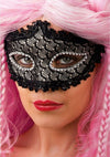 00810-1 Maschera Bianca Pizzo Nero Strass Salute e cura della persona/Erotismo e contraccezione/Abbigliamento erotico/Donna/Costumi e travestimenti Kondorama - Martinsicuro, Commerciovirtuoso.it
