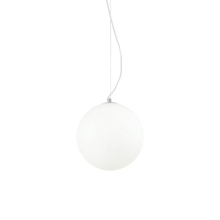 Sospensione Moderna Mapa Vetro Acidato Bianco 1 Luce E27 D30Cm