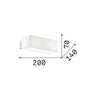 Applique Moderna Box Metallo Bianco 2 Luci G9 3W 3000K Luce Calda