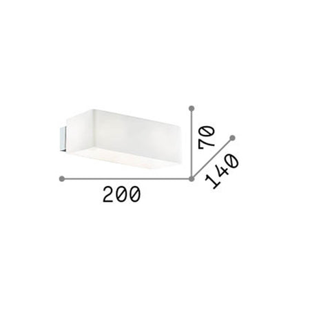 Applique Moderna Box Metallo Bianco 2 Luci G9 3W 3000K Luce Calda