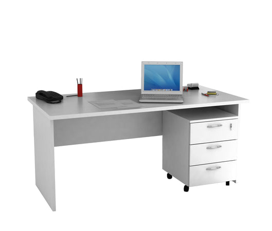Scrivania ufficio con fianchi pannellati in melaminico cm. 80/140/160X80X72H