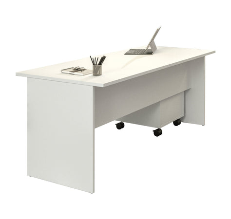 Scrivania ufficio con fianchi pannellati in melaminico cm. 80/140/160X80X72H