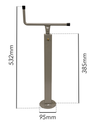 Servotimone con manovella superiore 40x532mm portata 200kg
