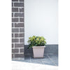 Vaso da Fiori Quadrato - GARDEN ID - Tortora Teramo - 40 x 35 cm - Antigraffio - Effetto Pietra - Con Fori