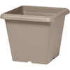 Vaso da Fiori Quadrato - GARDEN ID - Tortora Teramo - 40 x 35 cm - Antigraffio - Effetto Pietra - Con Fori