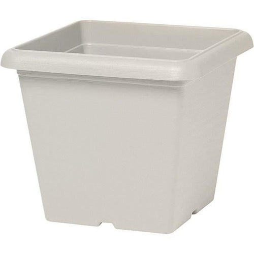 Vaso da fiori quadrato - GARDEN ID - Pietra Bianca Teramo - 40 x 35 cm - Antigraffio - Effetto Pietra - Con Fori