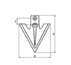 Vomerina sarchiante 200x200mm per ancora estirpatore