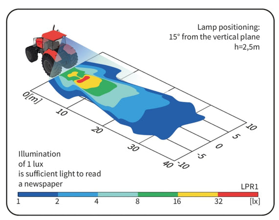 Faro alogeno ampio raggio rettangolare 195x96mm