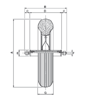 Ruota pneumatica 3,50/8 con cerchio in nylon