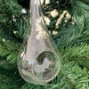 Pendaglio per Albero di Natale goccia di vetro  trasparente da 30 cm