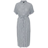 Vero Moda vestito t-shirt a righe bianco blu Bumpy 10279684