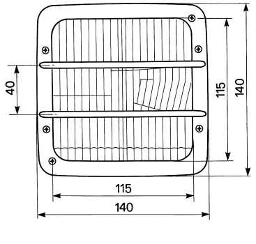 Proiettore per trattore dx/sx 140x140mm adattabile a Same Deutz-Fahr