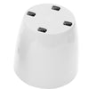 Vaso per piante lucido - GARDEN ID - Bianco lucido con ruote - 30 x 27 cm - Aspetto ceramica - Impermeabile - Facile da spostare