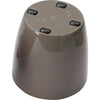 Vaso per piante lucido - GARDEN ID - Tortora lucido con ruote - 35 x 32 cm - Aspetto ceramica - Impermeabile - Facile da spostare