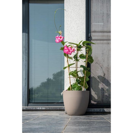 Vaso da fiori - GARDEN ID - Phoenix Taupe - 38 x 34 cm - 100% Riciclato e Riciclabile - Resistente al gelo e ai raggi UV - Per esterni