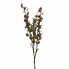 Fiore artificiale Sinforicarpo Rosa  h 92 cm effetto realistico con foglie verdi