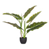 Pianta artificiale Dieffenbachia in poliestere con vaso per decorazione ambienti