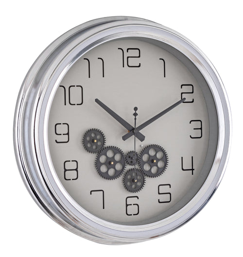 Orologio da parete Engrenage in acciaio a batteria Ø 52.5x8.7 cm