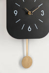 Orologio da parete Home con pendolo in acciaio a batteria 24x5,5x37,5 h cm