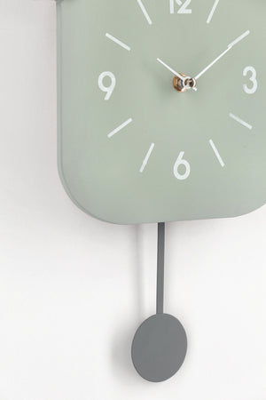 Orologio da parete "Home" con pendolo in acciaio a batteria 24x5,5x37,5 h cm
