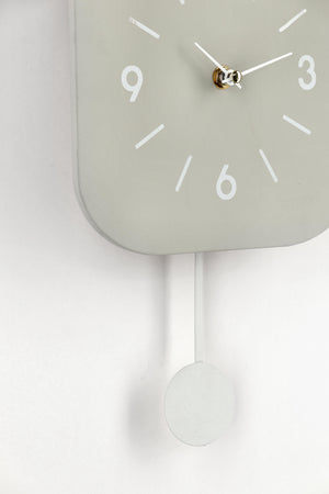 Orologio da parete "Home" con pendolo in acciaio a batteria 24x5,5x37,5 h cm