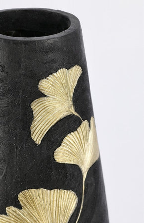 Porta vaso "Bilboa" ginkgo, color marrone e oro da 95 cm