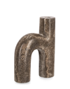 Porta candela tiker in marmo travertino h 20 cm