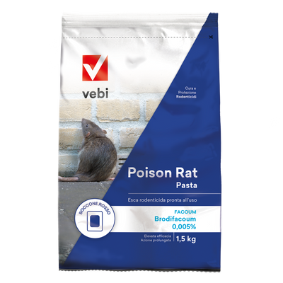 Esca Topicida Vebi Poison Rat Pasta 5 kg Esca rodenticida pronta all'uso