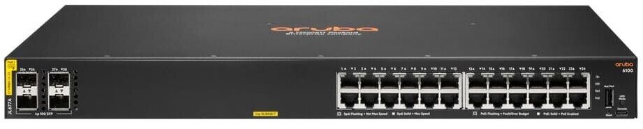 Switch aruba 6100 24g poe classe 4 4sfp+ 370 w - JL677A
