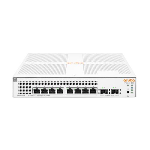 Switch aruba istant on 1930 8g managed 8xrj45 10/100/1000 poe 124w + 2sfp 1gbe garanzia a vita - jl681a
