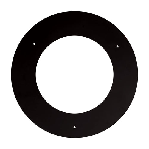Rosone tondo in acciaio alluminato di colore nero per uso interno