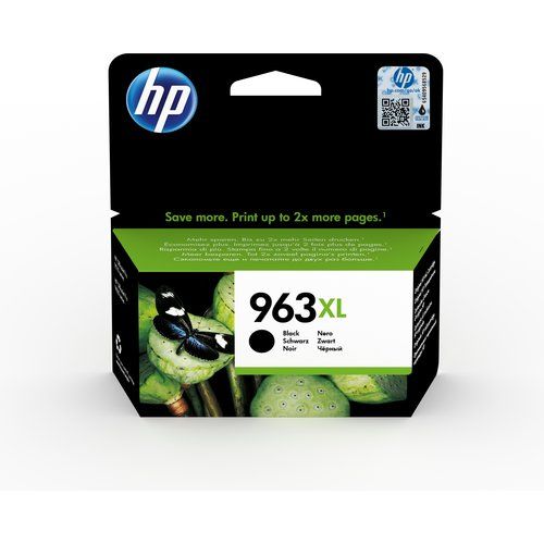 Hp cartuccia di inchiostro nero originale 963xl ad alta capacità - 3JA30AE
